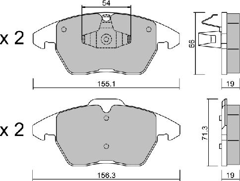 Aisin BPVW-1006 - Brake Pad Set, disc brake autospares.lv