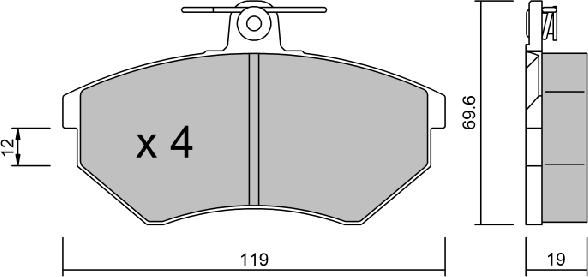 AISIN BPVW-1003 - Brake Pad Set, disc brake autospares.lv