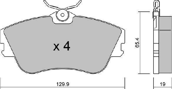 Aisin BPVW-1034 - Brake Pad Set, disc brake autospares.lv