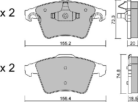 Aisin BPVW-1032 - Brake Pad Set, disc brake autospares.lv