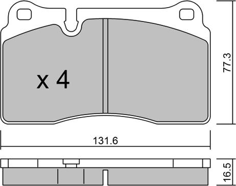 Aisin BPVW-1037 - Brake Pad Set, disc brake autospares.lv