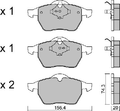 Brake Engineering PA1944 - Brake Pad Set, disc brake autospares.lv