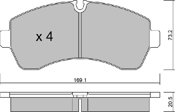 Aisin BPVW-1020 - Brake Pad Set, disc brake autospares.lv