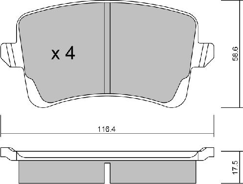 Aisin BPVW-2009 - Brake Pad Set, disc brake autospares.lv