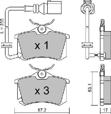 Aisin BPVW-2004 - Brake Pad Set, disc brake autospares.lv