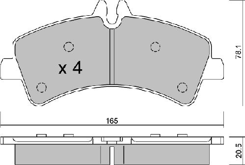 Aisin BPVW-2005 - Brake Pad Set, disc brake autospares.lv