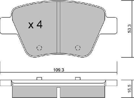 Aisin BPVW-2006 - Brake Pad Set, disc brake autospares.lv