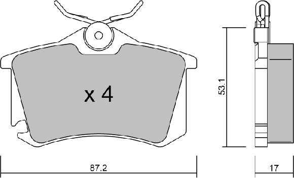 AISIN BPVW-2008 - Brake Pad Set, disc brake autospares.lv