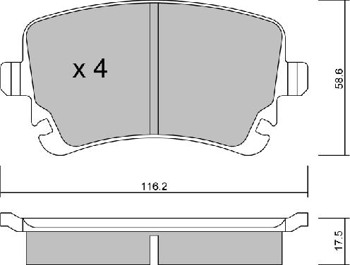 AISIN BPVW-2010 - Brake Pad Set, disc brake autospares.lv