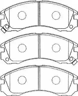 Aisin D1N034 - Brake Pad Set, disc brake autospares.lv