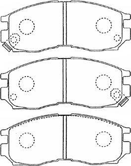 Aisin D1N035 - Brake Pad Set, disc brake autospares.lv