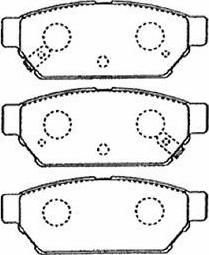 Aisin D2N040 - Brake Pad Set, disc brake autospares.lv