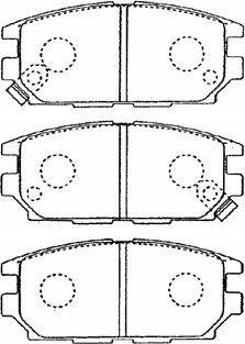 Aisin D2N036 - Brake Pad Set, disc brake autospares.lv