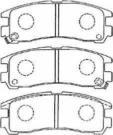 Aisin D2N032 - Brake Pad Set, disc brake autospares.lv