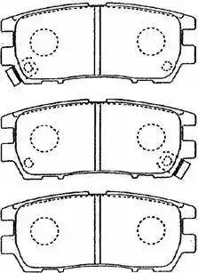 AISIN D2N037 - Brake Pad Set, disc brake autospares.lv