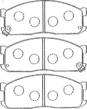 Aisin E1N009 - Brake Pad Set, disc brake autospares.lv