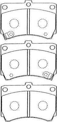 Aisin E1N014 - Brake Pad Set, disc brake autospares.lv