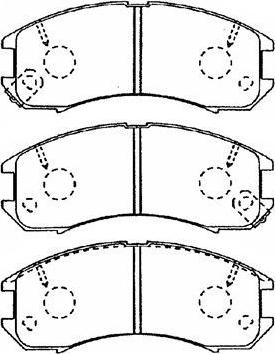 AISIN E1N035 - Brake Pad Set, disc brake autospares.lv