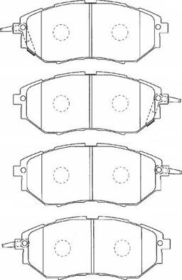 Aisin F1N019 - Brake Pad Set, disc brake autospares.lv