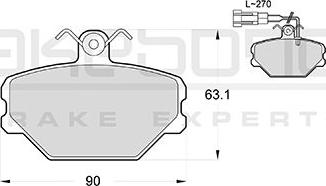 Akebono AN-4498WK - Brake Pad Set, disc brake autospares.lv