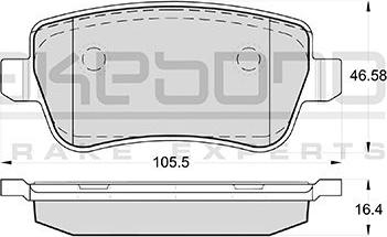 Akebono AN-4453KE - Brake Pad Set, disc brake autospares.lv