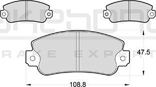 Akebono AN-4409KE - Brake Pad Set, disc brake autospares.lv