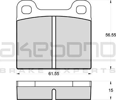 Akebono AN-4402K - Brake Pad Set, disc brake autospares.lv