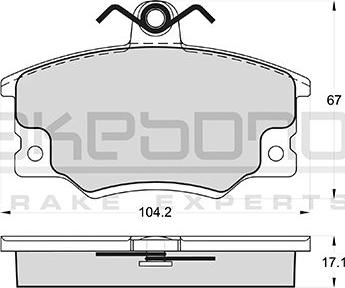 Akebono AN-4411KE - Brake Pad Set, disc brake autospares.lv