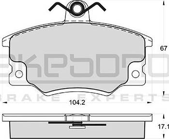 Akebono AN-4411K - Brake Pad Set, disc brake autospares.lv