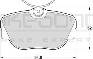 Akebono AN-4417K - Brake Pad Set, disc brake autospares.lv