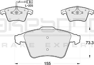 Akebono AN-4484WK - Brake Pad Set, disc brake autospares.lv