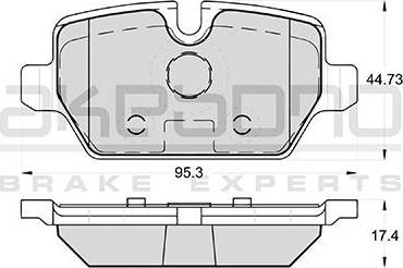 Akebono AN-4427K - Brake Pad Set, disc brake autospares.lv