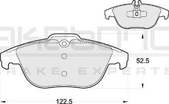 Akebono AN-4475K - Brake Pad Set, disc brake autospares.lv