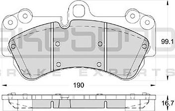 Akebono AN-4597KE - Brake Pad Set, disc brake autospares.lv