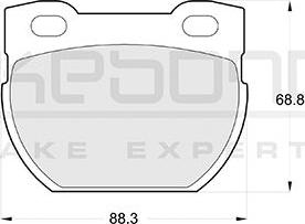 Akebono AN-4546KE - Brake Pad Set, disc brake autospares.lv