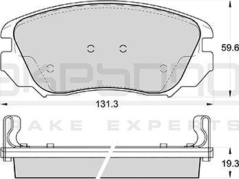 Akebono AN-4542WK - Brake Pad Set, disc brake autospares.lv