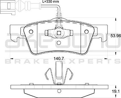 Akebono AN-4554WK - Brake Pad Set, disc brake autospares.lv