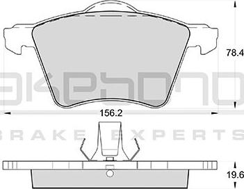 Akebono AN-4565WK - Brake Pad Set, disc brake autospares.lv