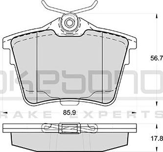 Akebono AN-4519KE - Brake Pad Set, disc brake autospares.lv