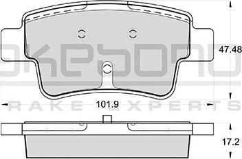 Akebono AN-4511K - Brake Pad Set, disc brake autospares.lv