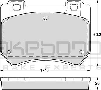 Akebono AN-4585WKE - Brake Pad Set, disc brake autospares.lv