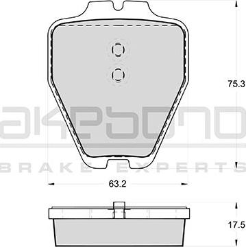 Akebono AN-4524WKE - Brake Pad Set, disc brake autospares.lv