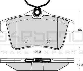 Akebono AN-4667K - Brake Pad Set, disc brake autospares.lv