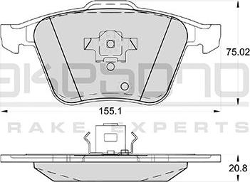 Akebono AN-4609K - Brake Pad Set, disc brake autospares.lv