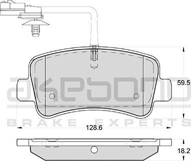 Akebono AN-4688WK - Brake Pad Set, disc brake autospares.lv