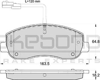 Akebono AN-4687WK - Brake Pad Set, disc brake autospares.lv