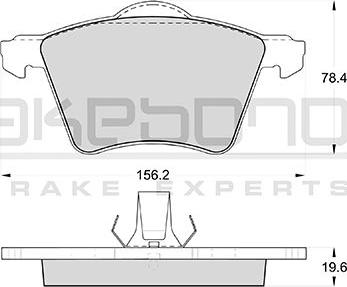 Akebono AN-4042WKE - Brake Pad Set, disc brake autospares.lv