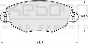 Akebono AN-4009KE - Brake Pad Set, disc brake autospares.lv