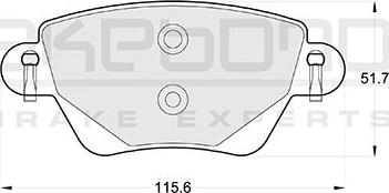 Akebono AN-4010WK - Brake Pad Set, disc brake autospares.lv