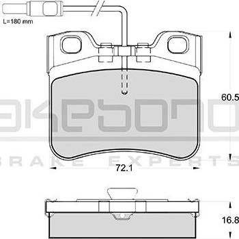 Akebono AN-4084WKE - Brake Pad Set, disc brake autospares.lv